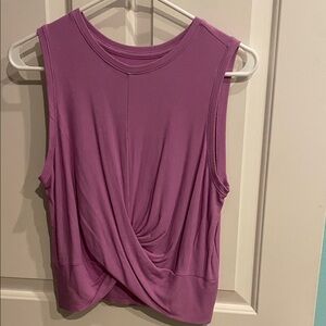 All in Motion Purple Twist Front Tank Top